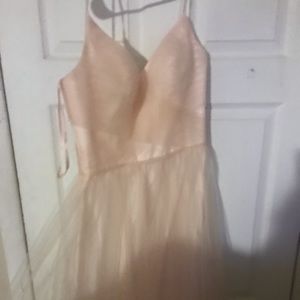 Size 8 B H L D N light pink dress.